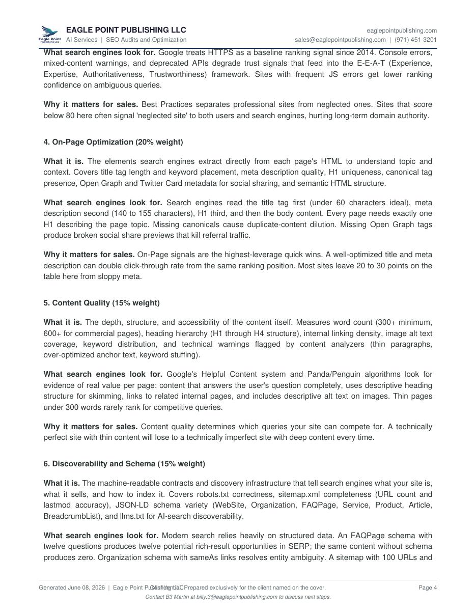 After SEO audit report page 4